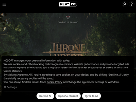 'plaync.com' screenshot