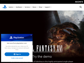 'playstation.com' screenshot
