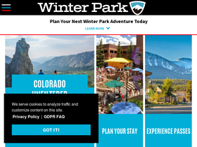 'playwinterpark.com' screenshot