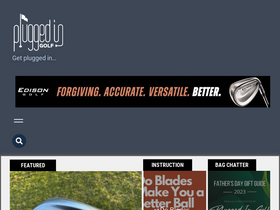 'pluggedingolf.com' screenshot