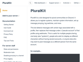 'pluralkit.me' screenshot