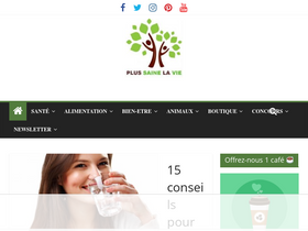 'plus-saine-la-vie.com' screenshot