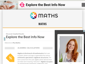 'plusmaths.com' screenshot