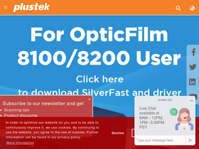 'plustek.com' screenshot