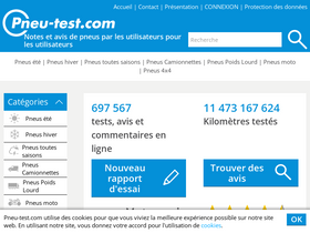 'pneu-test.com' screenshot