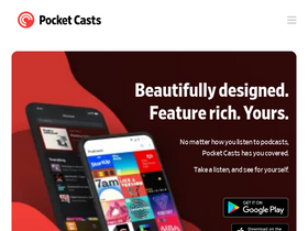 'pocketcasts.com' screenshot