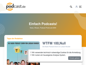 'podcast.de' screenshot