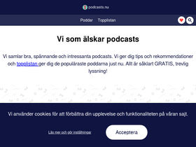 'podcasts.nu' screenshot