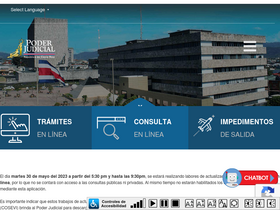 'pjenlineacr.poder-judicial.go.cr' screenshot