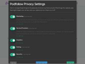 'podfollow.com' screenshot