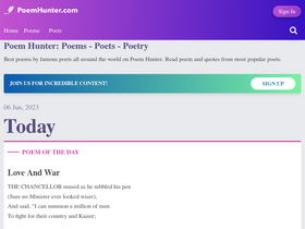 'poemhunter.com' screenshot