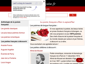 'poesie-francaise.fr' screenshot