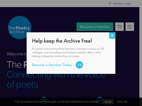 'poetryarchive.org' screenshot