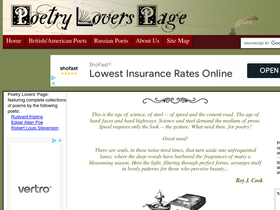 'poetryloverspage.com' screenshot