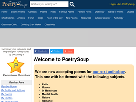 'poetrysoup.com' screenshot