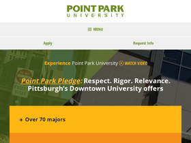 'pointpark.edu' screenshot