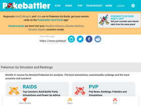 'pokebattler.com' screenshot