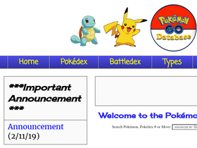 'pokemongodb.net' screenshot