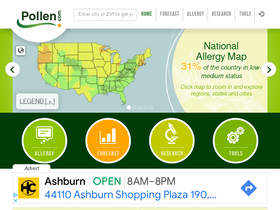 'pollen.com' screenshot