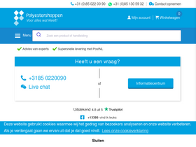 'polyestershoppen.nl' screenshot