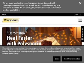 'polysporin.ca' screenshot