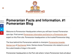 'pomeranian.org' screenshot