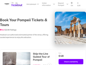 'pompeii-tickets.com' screenshot