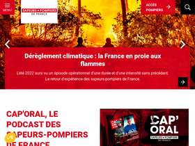 'pompiers.fr' screenshot