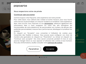 'popcarte.com' screenshot