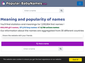 'popular-babynames.com' screenshot