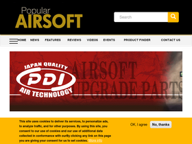'popularairsoft.com' screenshot