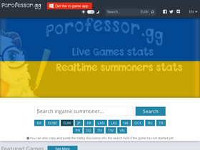'porofessor.gg' screenshot