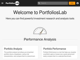 'portfolioslab.com' screenshot