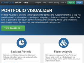 'portfoliovisualizer.com' screenshot