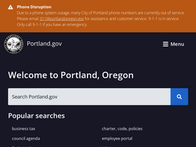 'portland.gov' screenshot