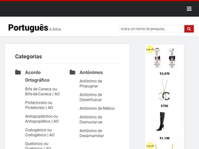 'portuguesaletra.com' screenshot