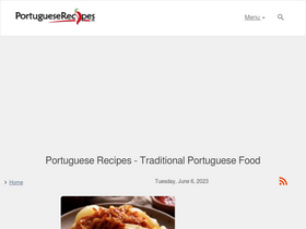'portugueserecipes.ca' screenshot