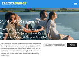 'positivesingles.com' screenshot