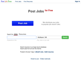 'postjobfree.com' screenshot