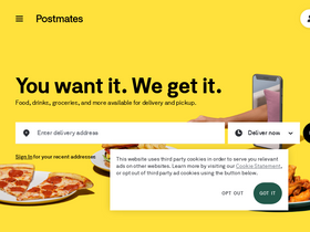'postmates.com' screenshot