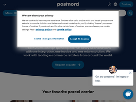 'postnord.com' screenshot