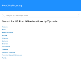 'postofficefinder.org' screenshot