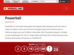 'powerball.net' screenshot