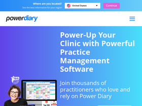 'powerdiary.com' screenshot