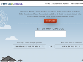 'powertochoose.org' screenshot