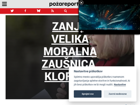 'pozareport.si' screenshot