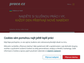 'prace.cz' screenshot