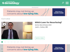 'practicaldermatology.com' screenshot