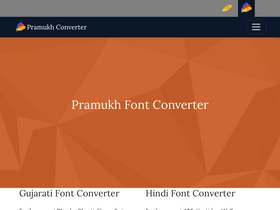 'pramukhfontconverter.com' screenshot