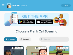 'prankcaller.io' screenshot